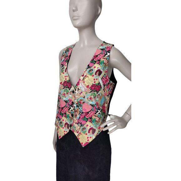 Vintage 80s Valentines Day Cards Hearts Flowers Ladies Cupid Cherubs Vest Top - Picture 3 of 8